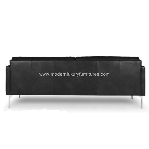 High-End Echo Oxford Black Leather Sofa